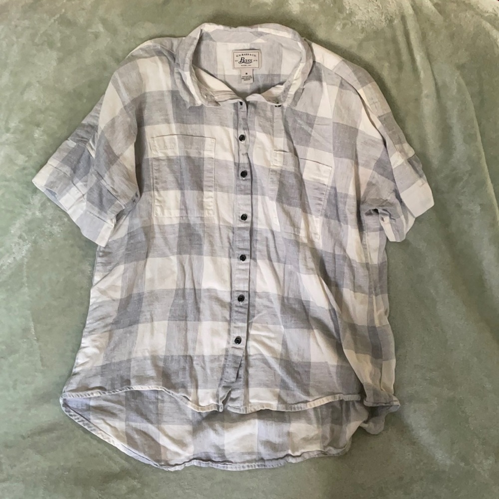 Bass Short-sleeved Button-up, Size M